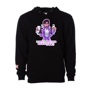 PURPLE RAIN BLACK HOODIE